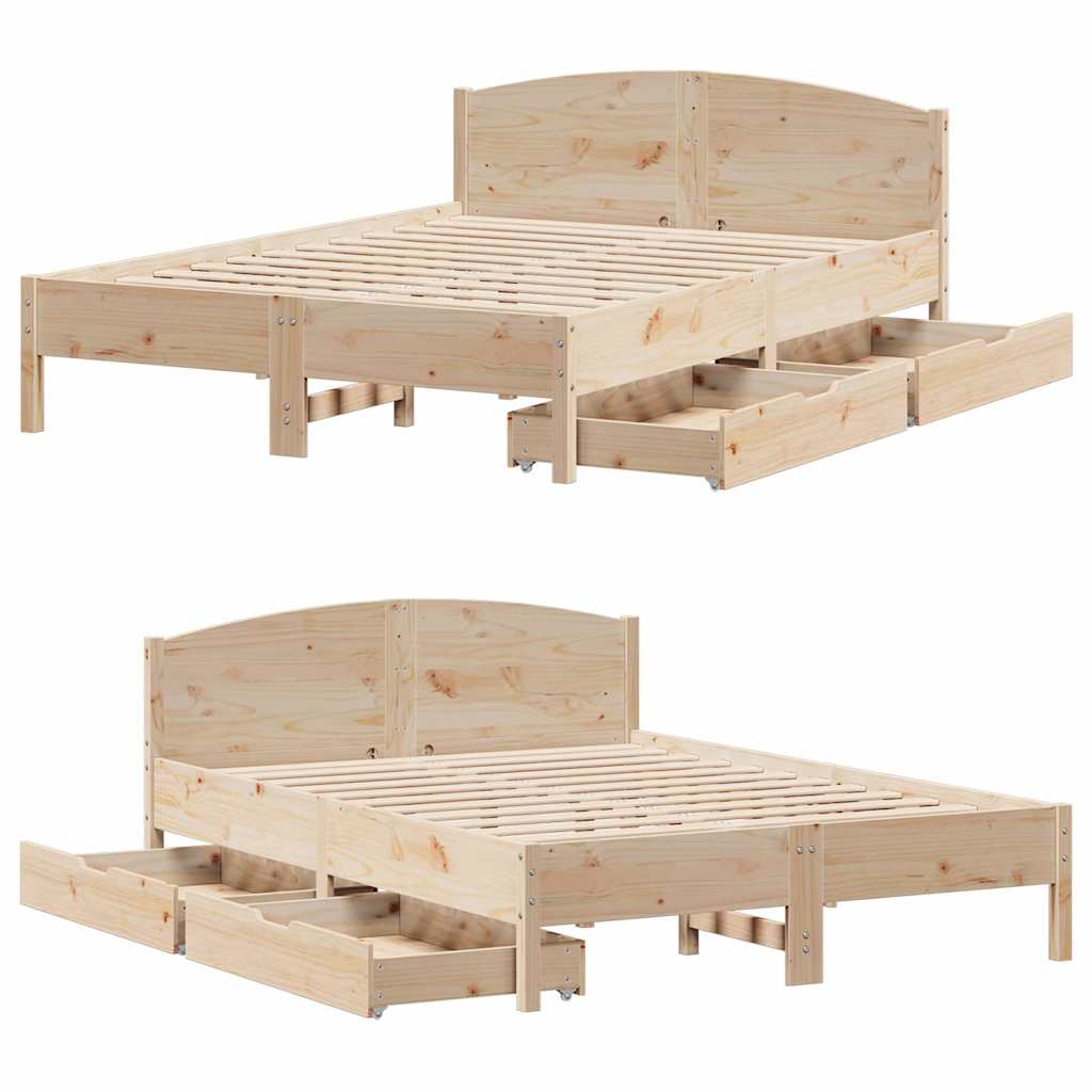Bedframe zonder matras massief grenenhout 120x190 cm is nu te koop bij PeponiXL, paradijselijk wonen!