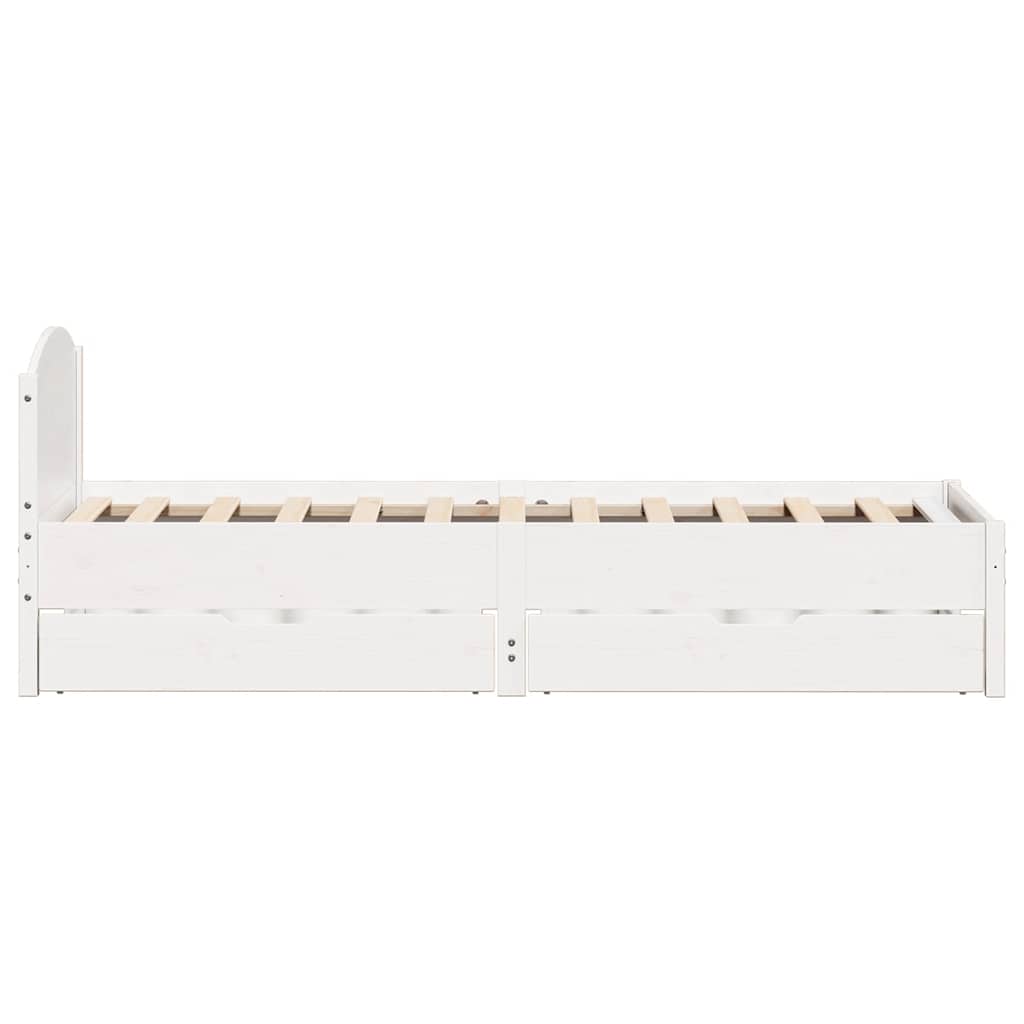 Bedframe zonder matras massief grenenhout wit 140x200 cm is nu te koop bij PeponiXL, paradijselijk wonen!