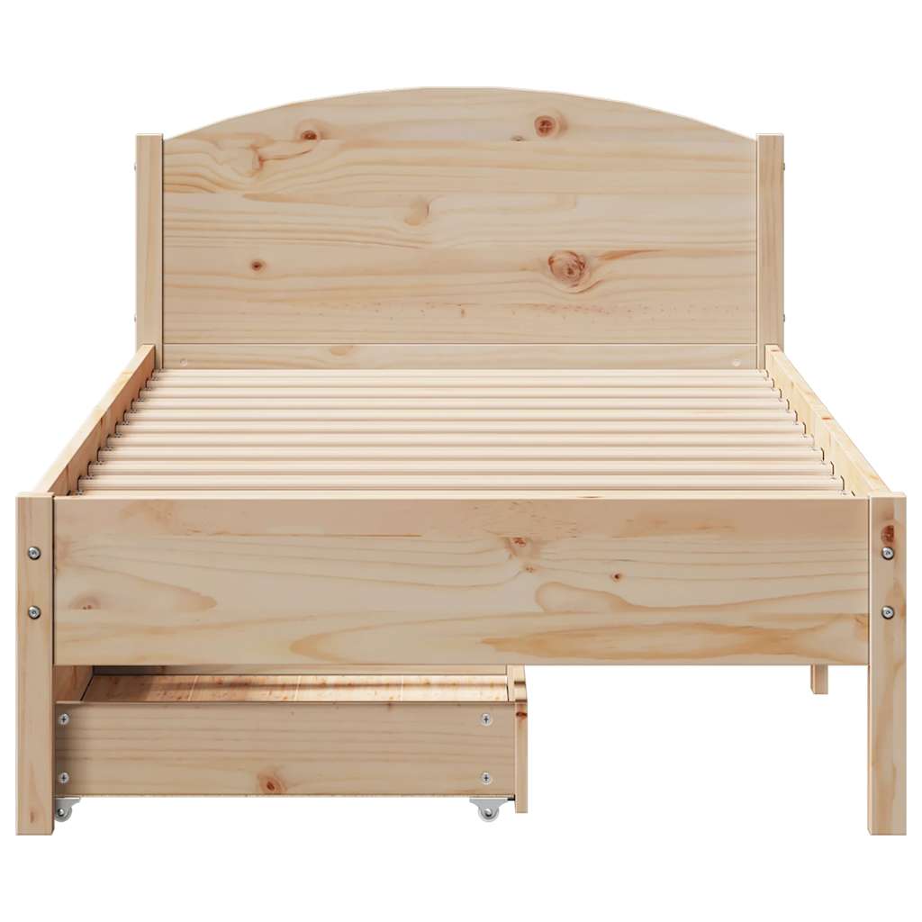 Bedframe zonder matras massief grenenhout 75x190 cm is nu te koop bij PeponiXL, paradijselijk wonen!