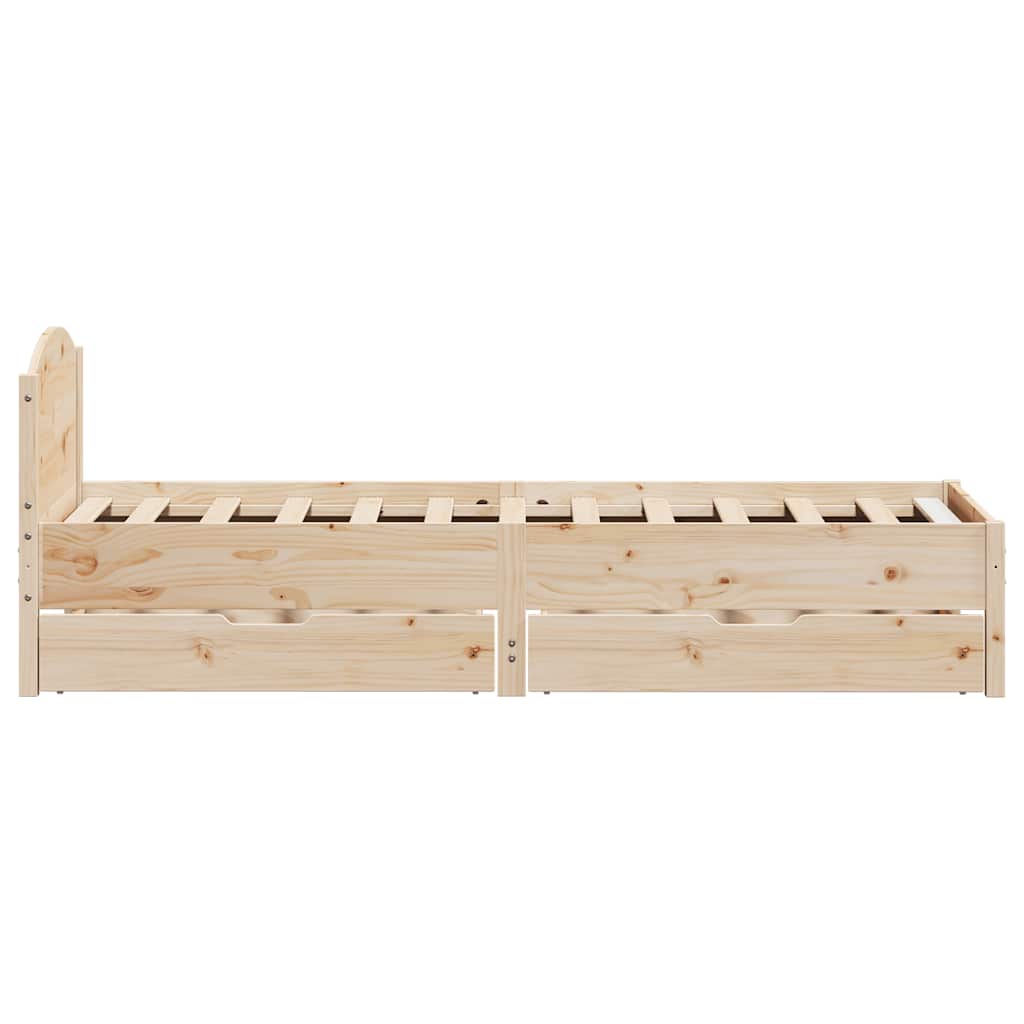 Bedframe zonder matras massief grenenhout 75x190 cm is nu te koop bij PeponiXL, paradijselijk wonen!