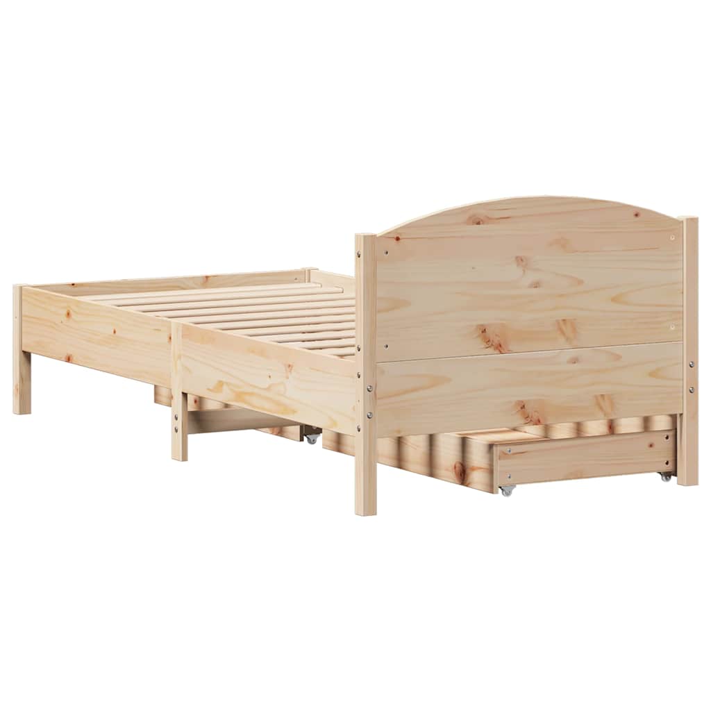 Bedframe zonder matras massief grenenhout 75x190 cm is nu te koop bij PeponiXL, paradijselijk wonen!