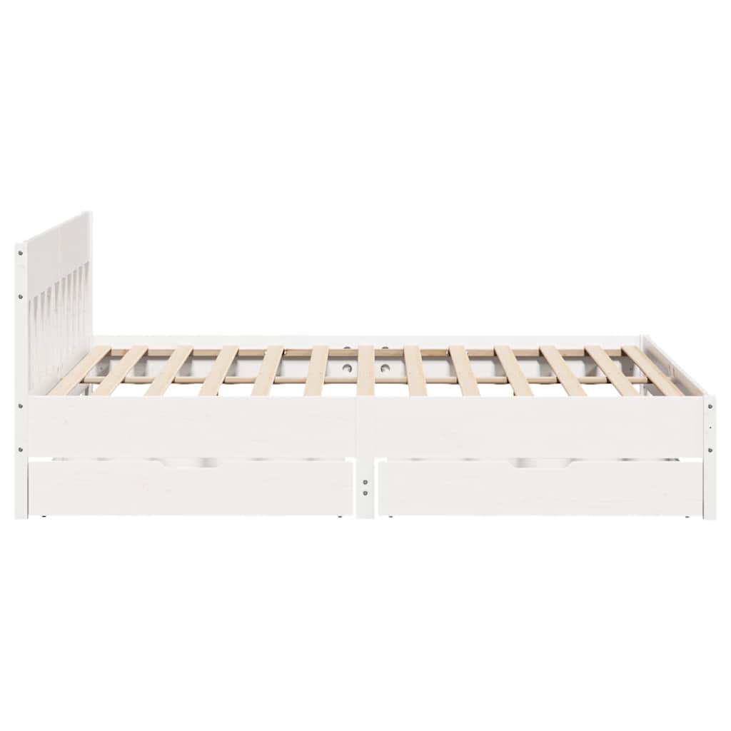 Bedframe zonder matras massief grenenhout wit 180x200 cm is nu te koop bij PeponiXL, paradijselijk wonen!