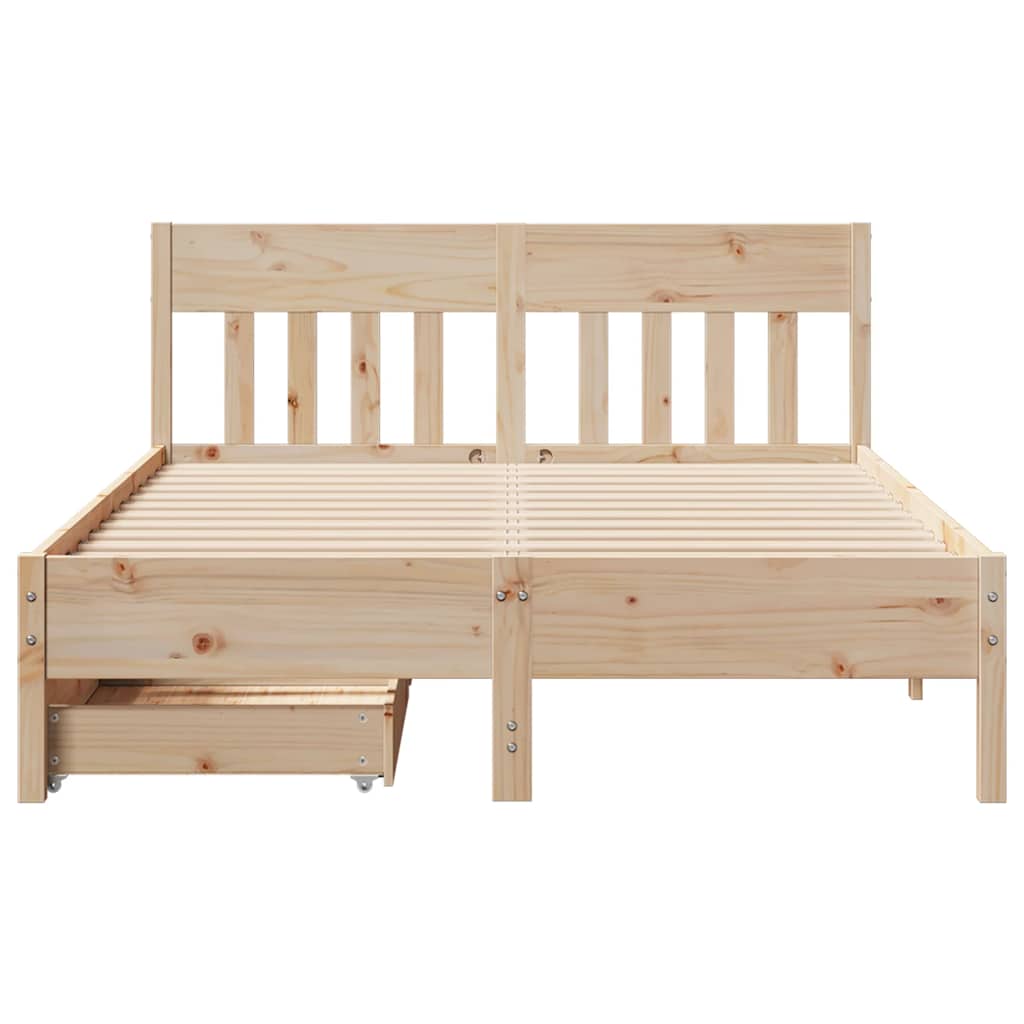 Bedframe zonder matras massief grenenhout 150x200 cm is nu te koop bij PeponiXL, paradijselijk wonen!