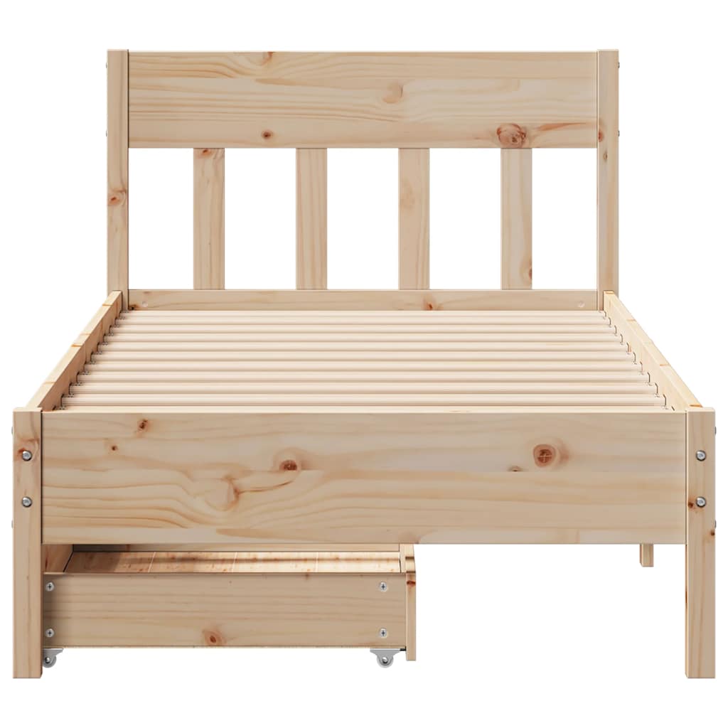 Bedframe zonder matras massief grenenhout 75x190 cm is nu te koop bij PeponiXL, paradijselijk wonen!