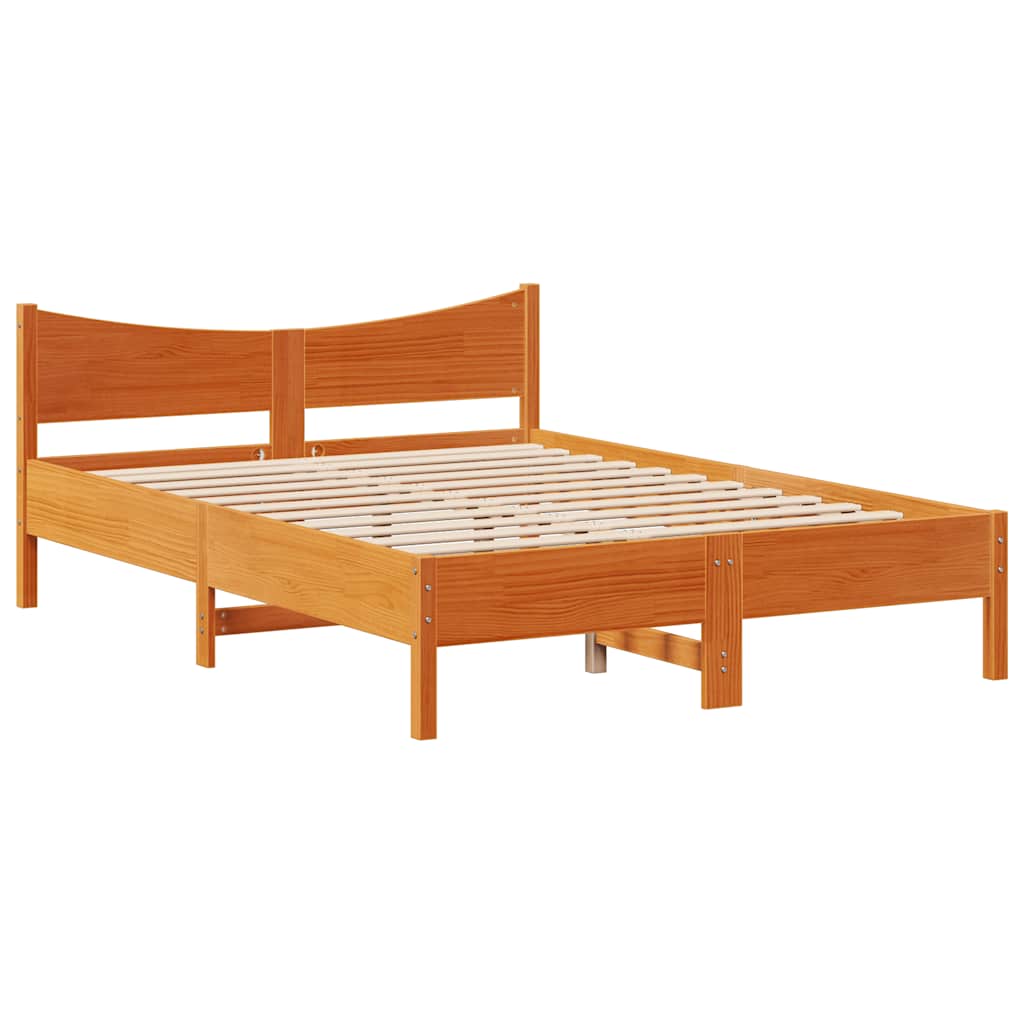 Bedframe met lades massief grenenhout wasbruin 150x200 cm is nu te koop bij PeponiXL, paradijselijk wonen!