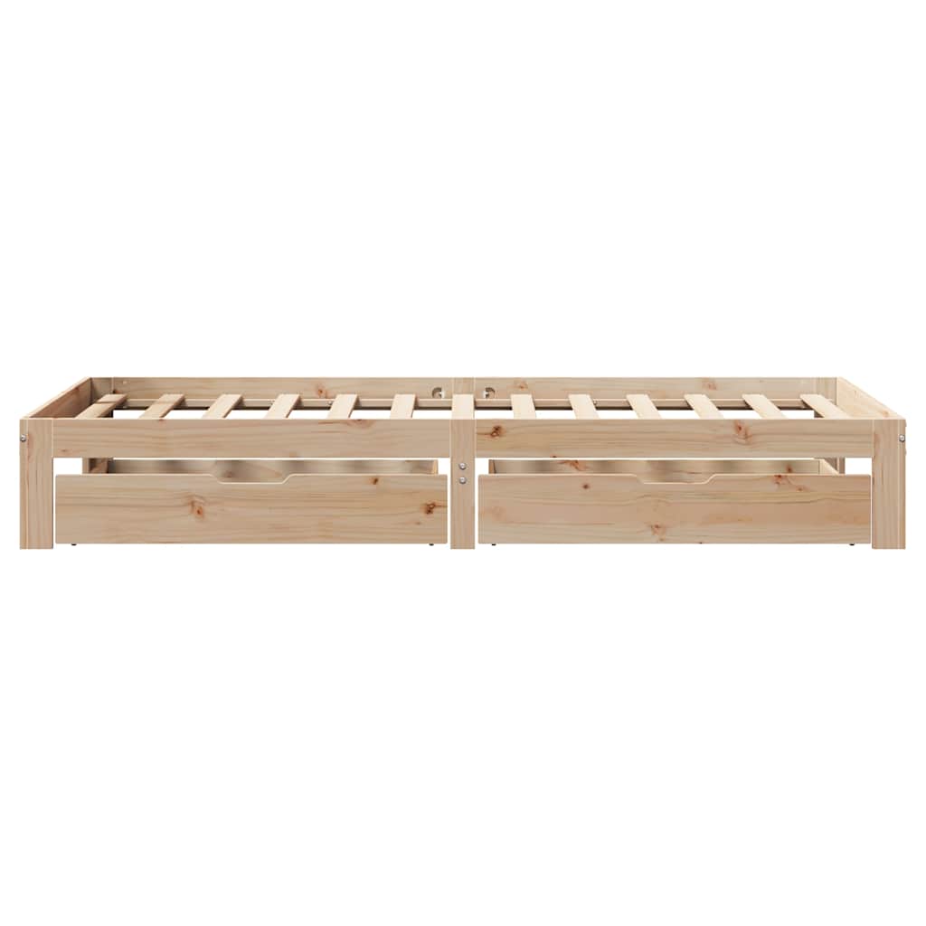 Bedframe met lades massief grenenhout 90x190 cm is nu te koop bij PeponiXL, paradijselijk wonen!