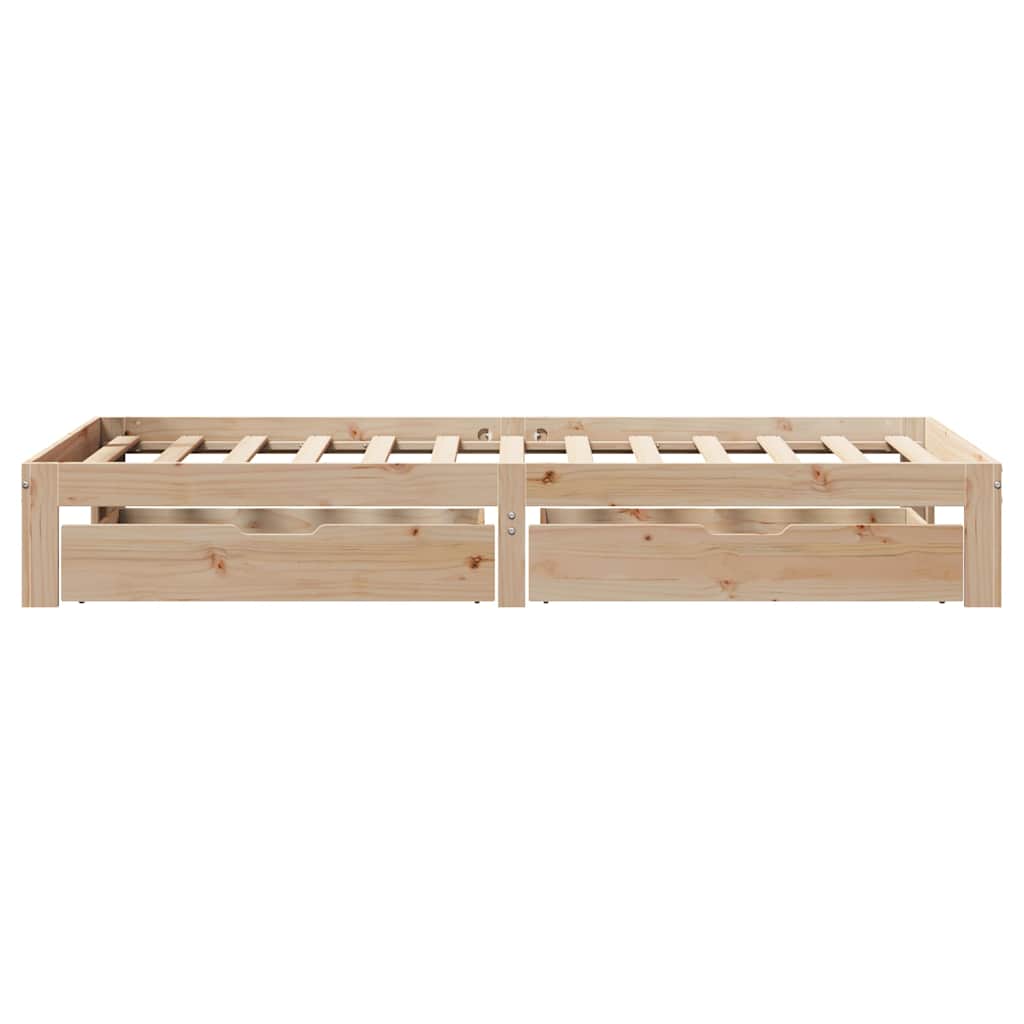 Bedframe met lades massief grenenhout 90x200 cm is nu te koop bij PeponiXL, paradijselijk wonen!