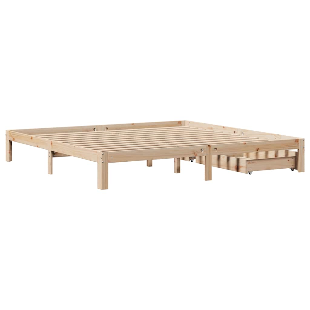 Bedframe met lades massief grenenhout 180x200 cm is nu te koop bij PeponiXL, paradijselijk wonen!