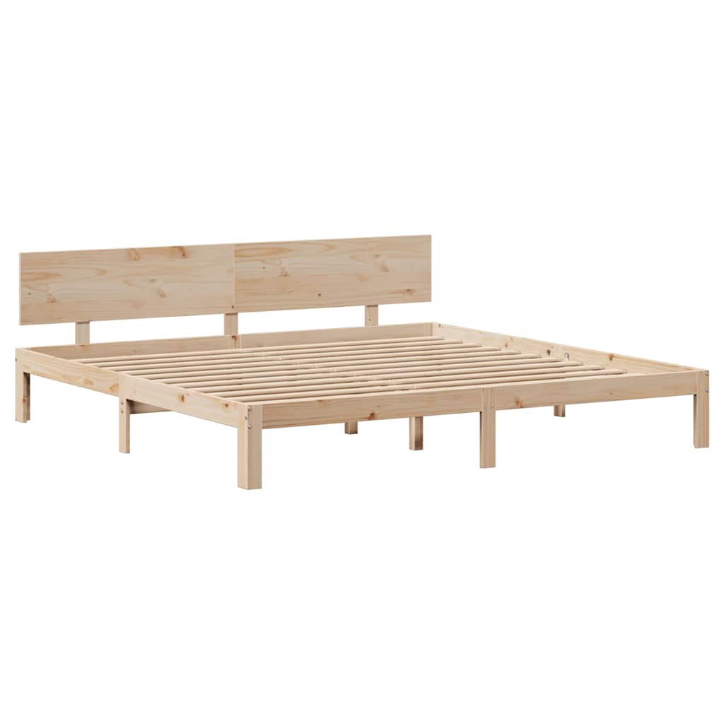 Bedframe met lades massief grenenhout 200x200 cm is nu te koop bij PeponiXL, paradijselijk wonen!