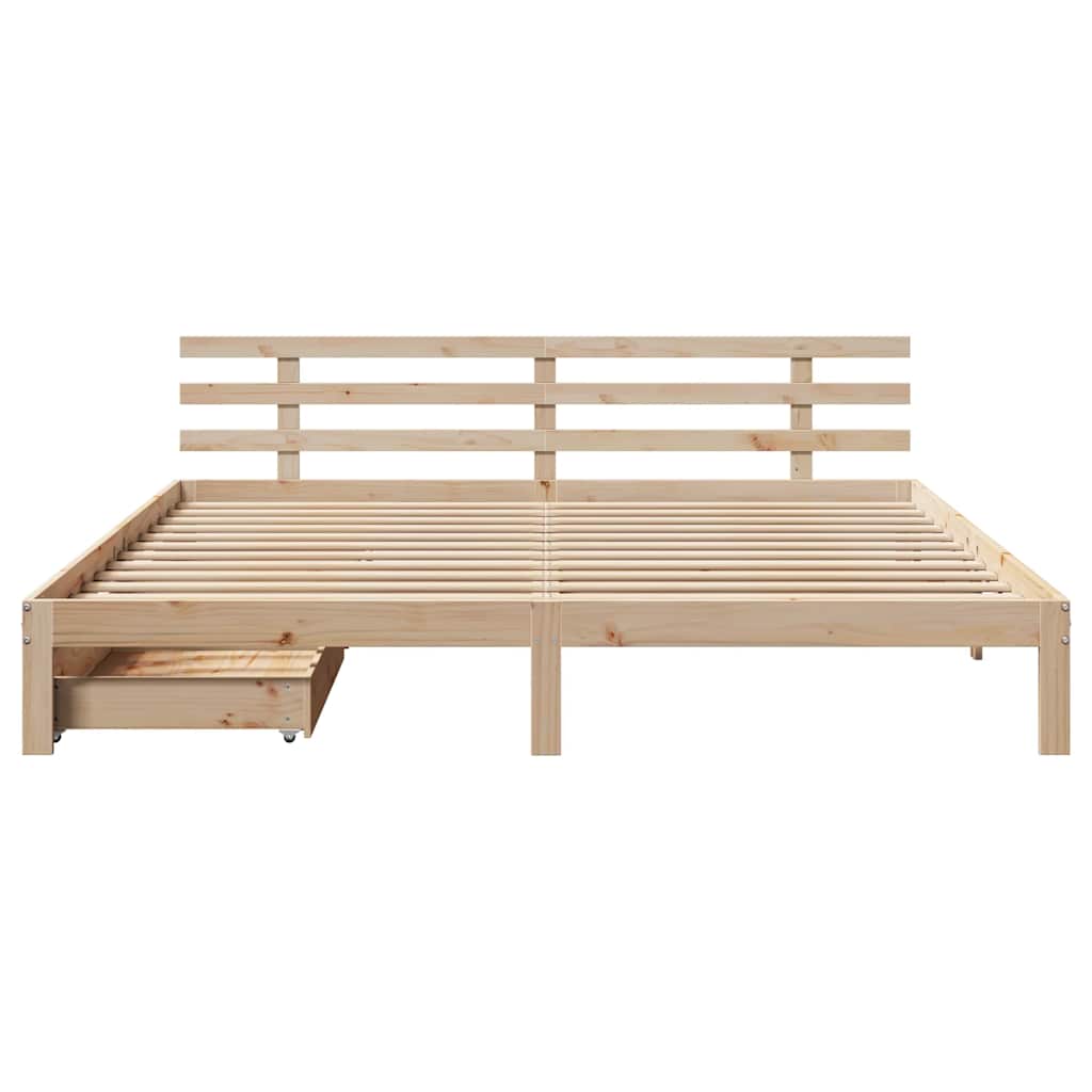 Bedframe met lades massief grenenhout 180x200 cm is nu te koop bij PeponiXL, paradijselijk wonen!