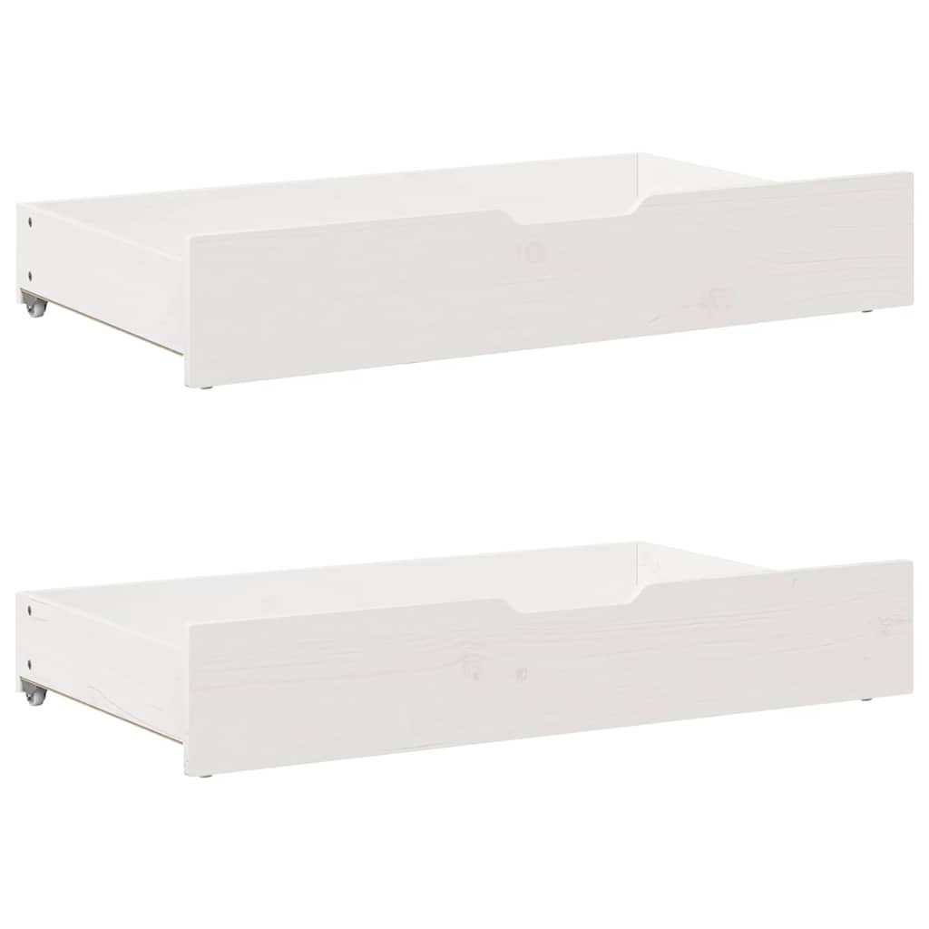 Bedframe met lades massief grenenhout wit 200x200 cm is nu te koop bij PeponiXL, paradijselijk wonen!
