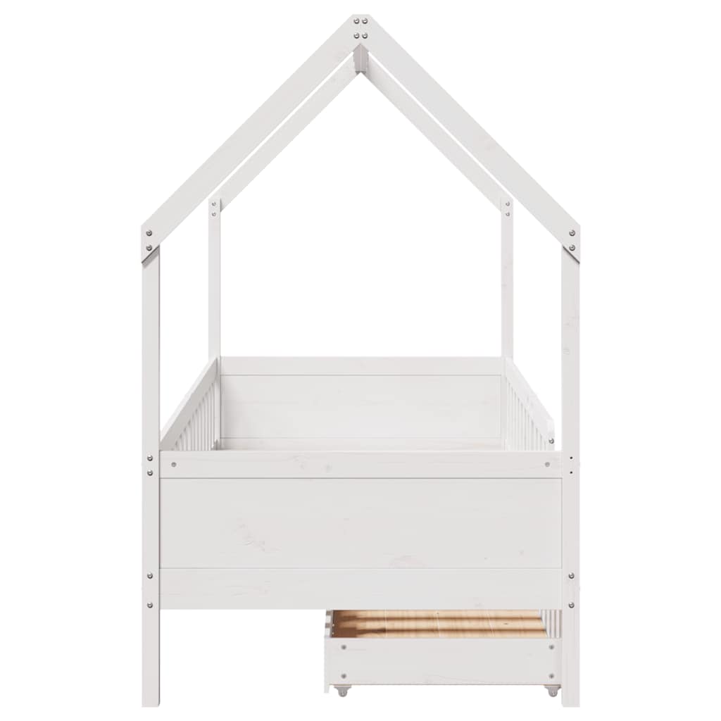 Kinderbedframe met lades 90x190 cm massief grenenhout is nu te koop bij PeponiXL, paradijselijk wonen!