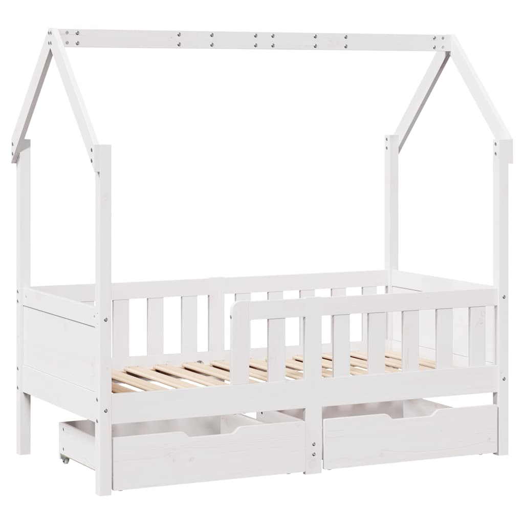 Kinderbedframe met lades 80x170 cm massief grenenhout is nu te koop bij PeponiXL, paradijselijk wonen!
