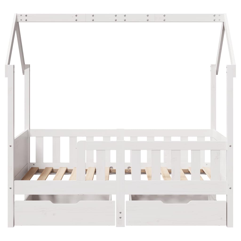 Kinderbedframe met lades 80x170 cm massief grenenhout is nu te koop bij PeponiXL, paradijselijk wonen!
