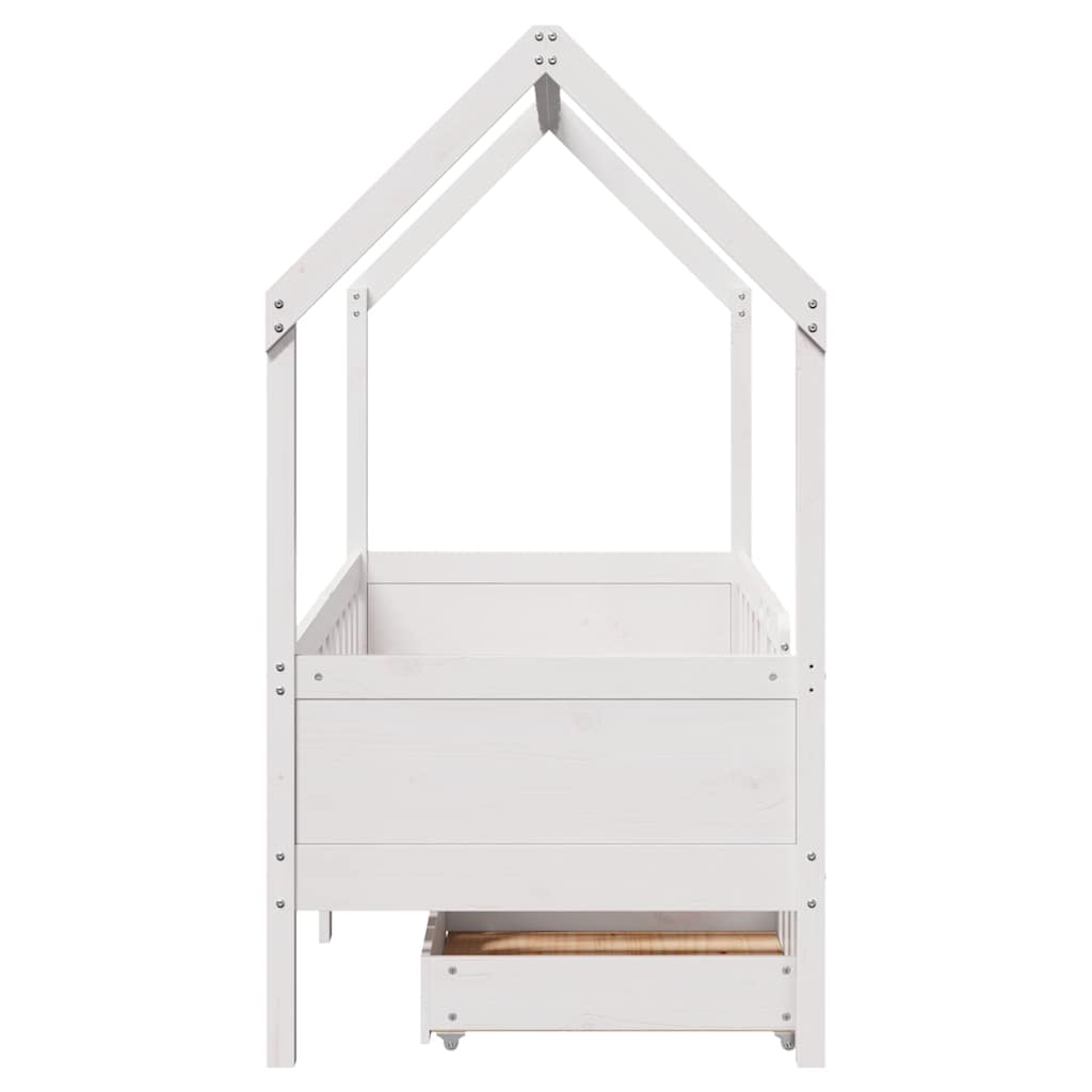Kinderbedframe met lades 80x170 cm massief grenenhout is nu te koop bij PeponiXL, paradijselijk wonen!