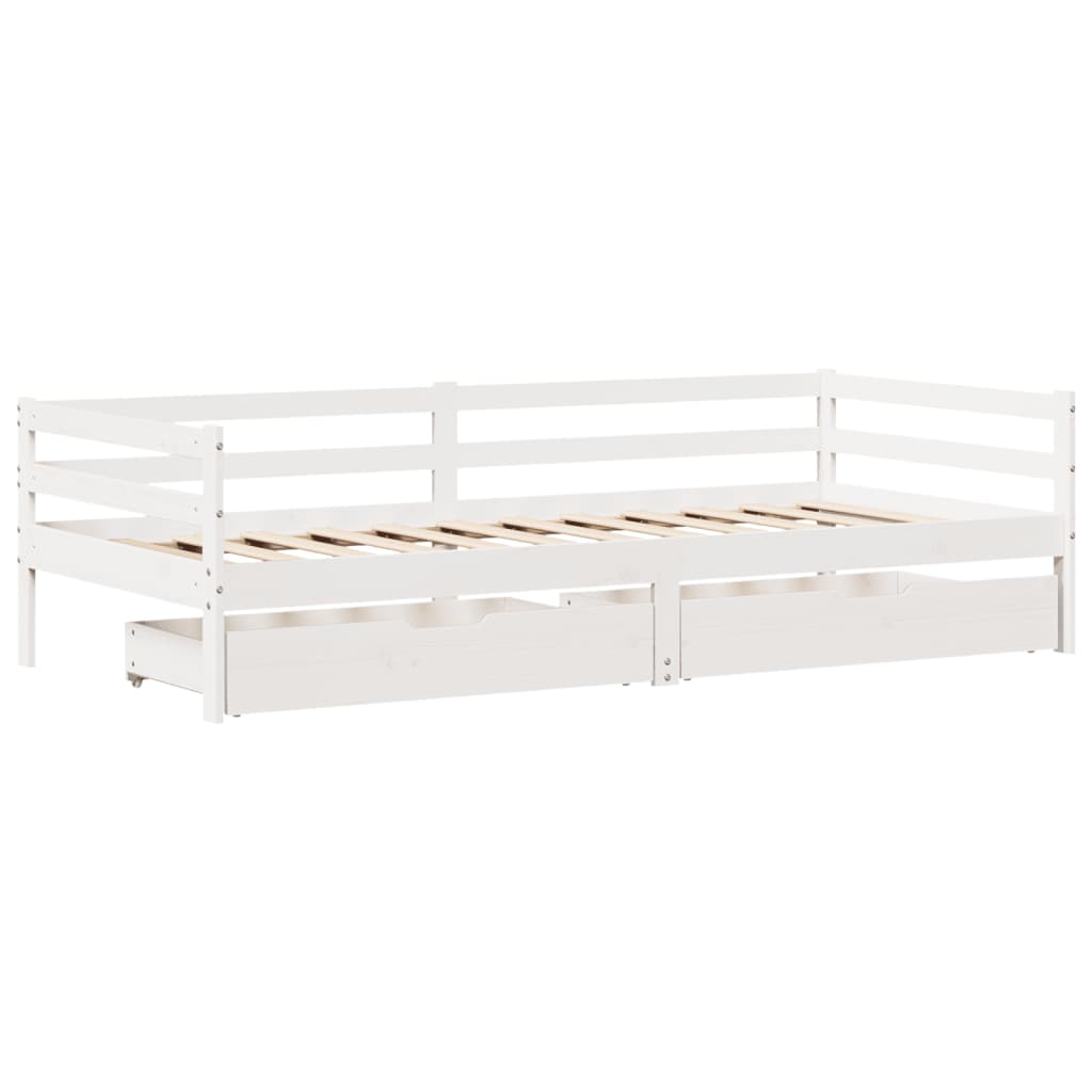 Slaapbank met lades 90x200 cm massief grenenhout is nu te koop bij PeponiXL, paradijselijk wonen!