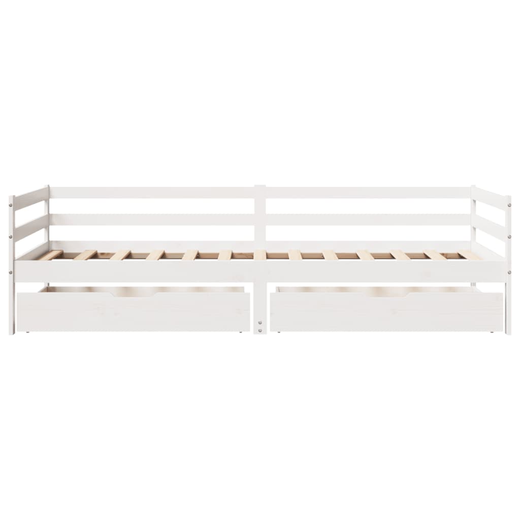 Slaapbank met lades 90x200 cm massief grenenhout is nu te koop bij PeponiXL, paradijselijk wonen!