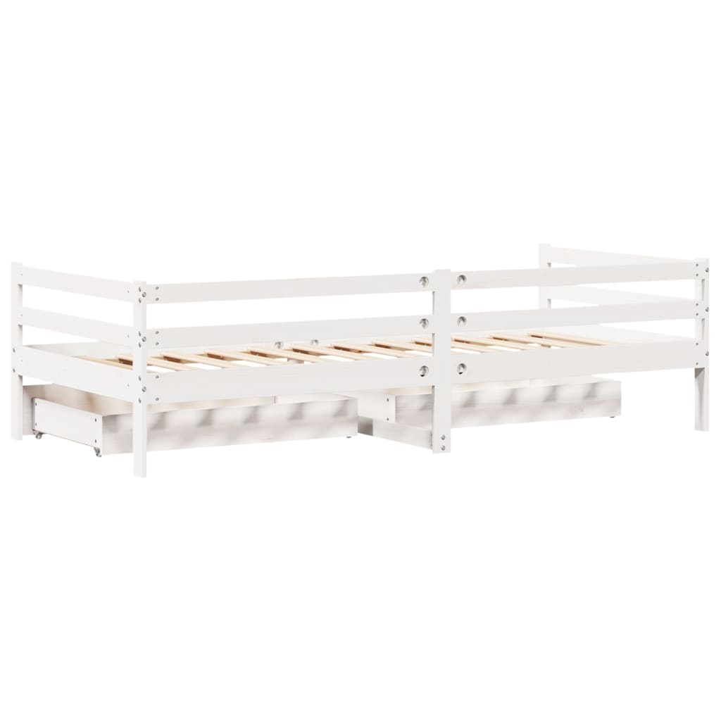 Slaapbank met lades 90x200 cm massief grenenhout is nu te koop bij PeponiXL, paradijselijk wonen!