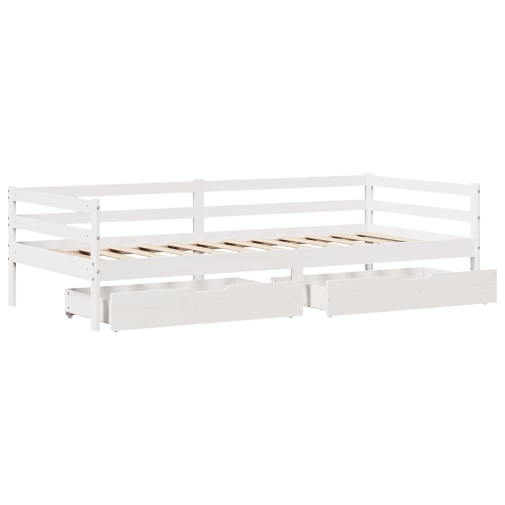 Slaapbank met lades 90x200 cm massief grenenhout is nu te koop bij PeponiXL, paradijselijk wonen!