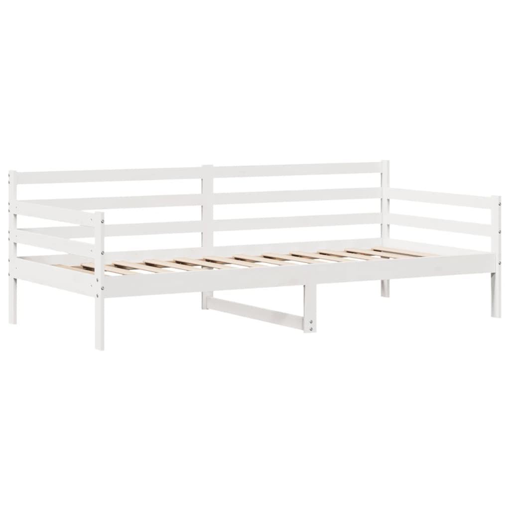Slaapbank met lades 90x200 cm massief grenenhout wit is nu te koop bij PeponiXL, paradijselijk wonen!