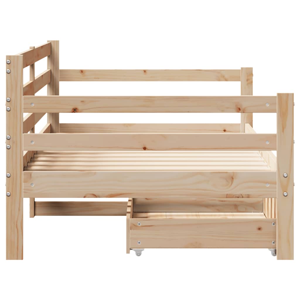 Slaapbank met lades 90x190 cm massief grenenhout is nu te koop bij PeponiXL, paradijselijk wonen!