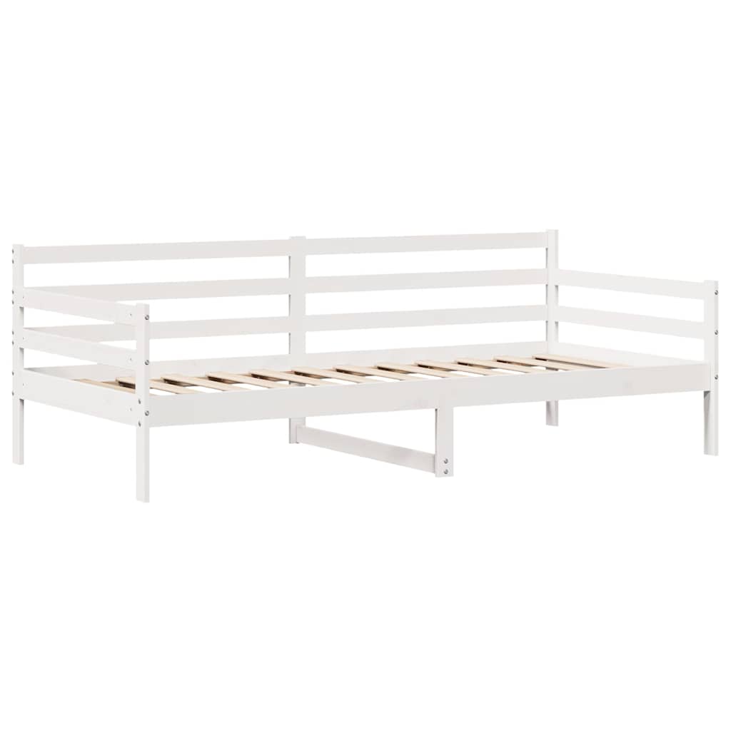 Slaapbank met lades 90x190 cm massief grenenhout wit is nu te koop bij PeponiXL, paradijselijk wonen!