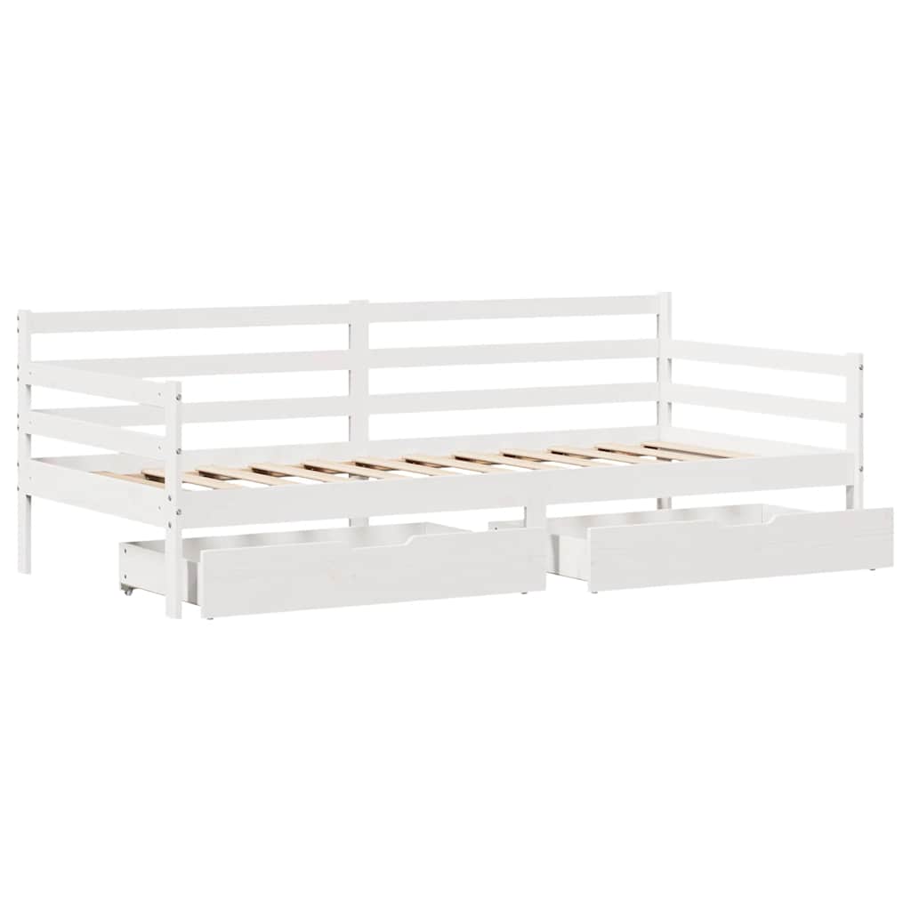 Slaapbank met lades 90x200 cm massief grenenhout is nu te koop bij PeponiXL, paradijselijk wonen!