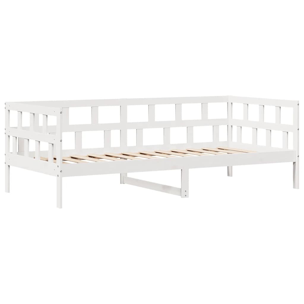 Slaapbank met lades 80x200 cm massief grenenhout wit is nu te koop bij PeponiXL, paradijselijk wonen!