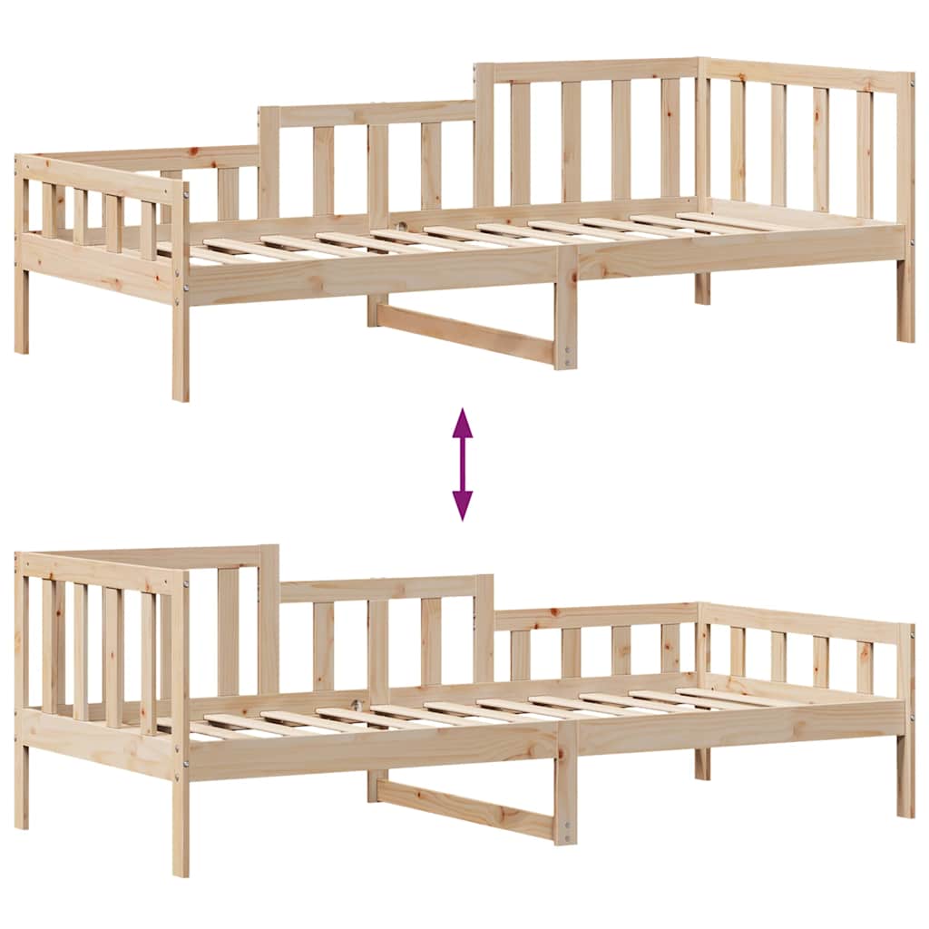 Slaapbank met lades 90x190 cm massief grenenhout is nu te koop bij PeponiXL, paradijselijk wonen!