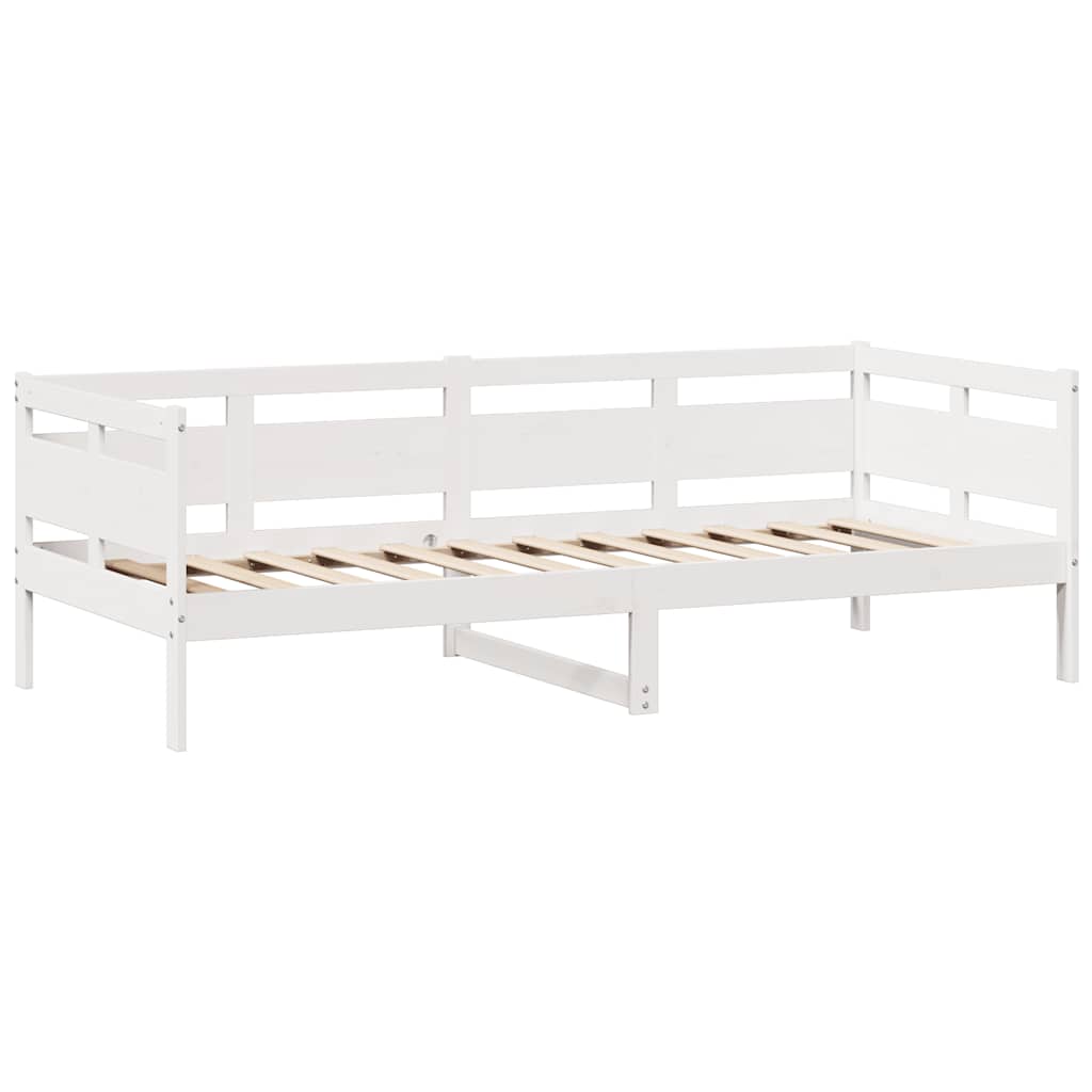 Slaapbank met lades 90x190 cm massief grenenhout wit is nu te koop bij PeponiXL, paradijselijk wonen!