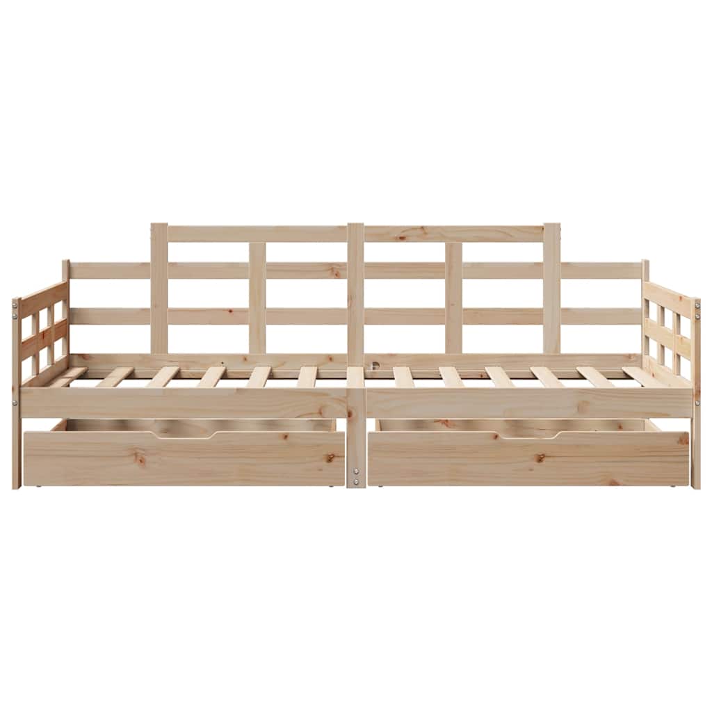 Slaapbank met lades 80x200 cm massief grenenhout is nu te koop bij PeponiXL, paradijselijk wonen!