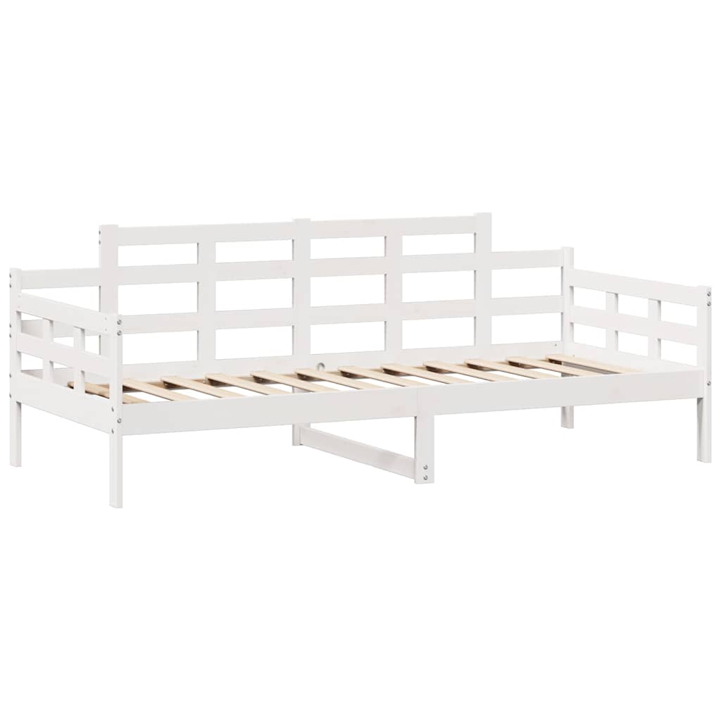 Slaapbank met lades 90x190 cm massief grenenhout wit is nu te koop bij PeponiXL, paradijselijk wonen!