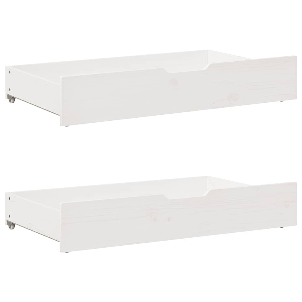 Slaapbank met lades 80x200 cm massief grenenhout wit is nu te koop bij PeponiXL, paradijselijk wonen!