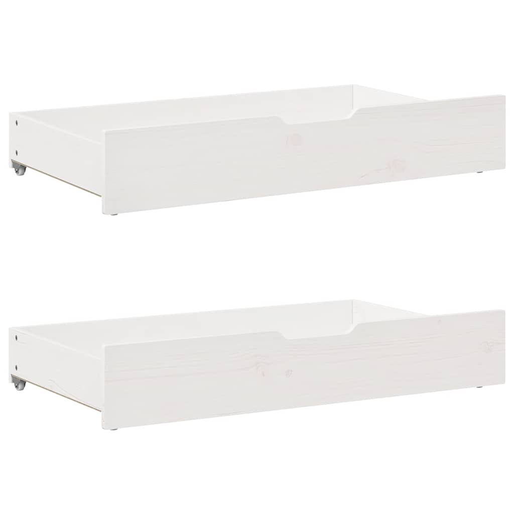 Slaapbank met lades 90x200 cm massief grenenhout wit is nu te koop bij PeponiXL, paradijselijk wonen!