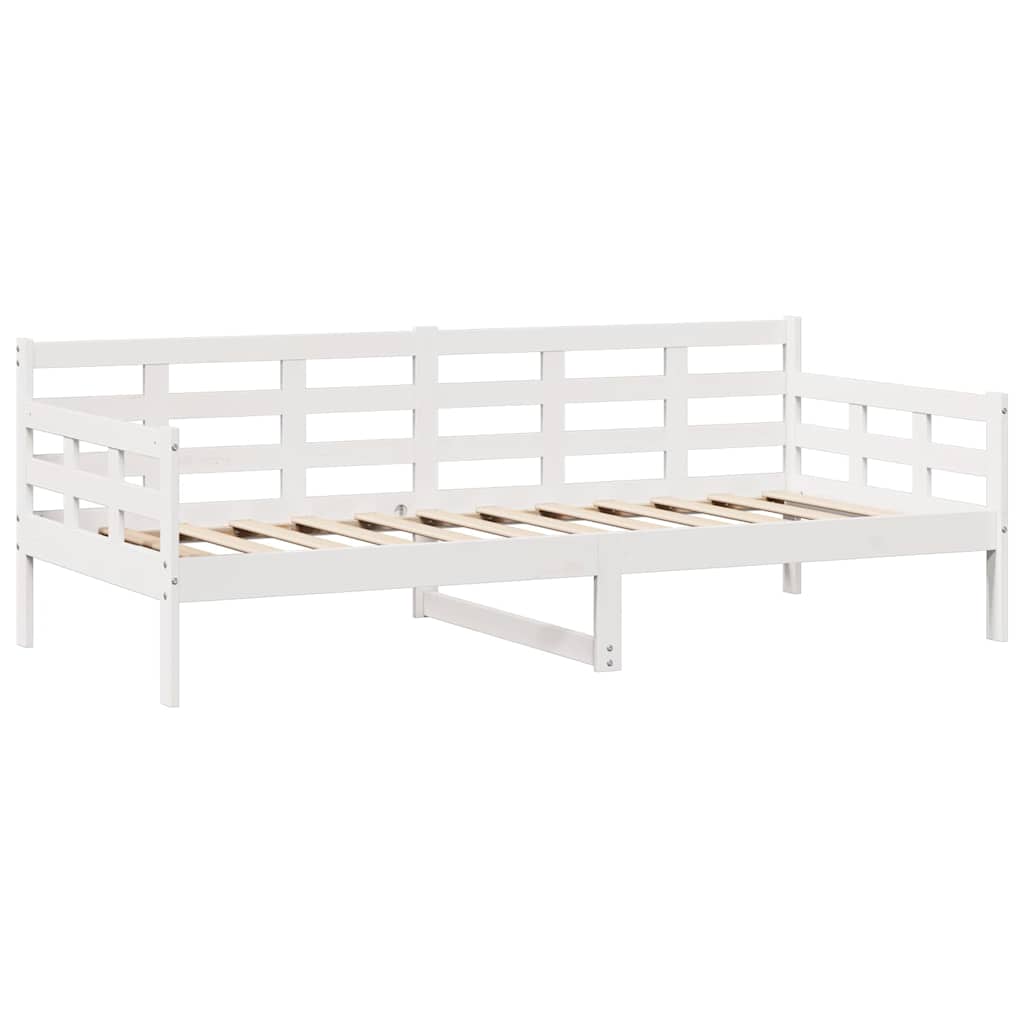 Slaapbank met lades 90x200 cm massief grenenhout wit is nu te koop bij PeponiXL, paradijselijk wonen!