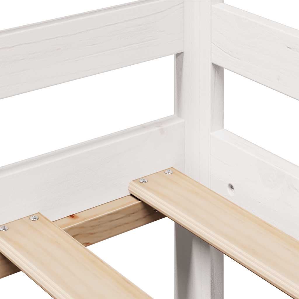 Slaapbank met lades 80x200 cm massief grenenhout wit is nu te koop bij PeponiXL, paradijselijk wonen!