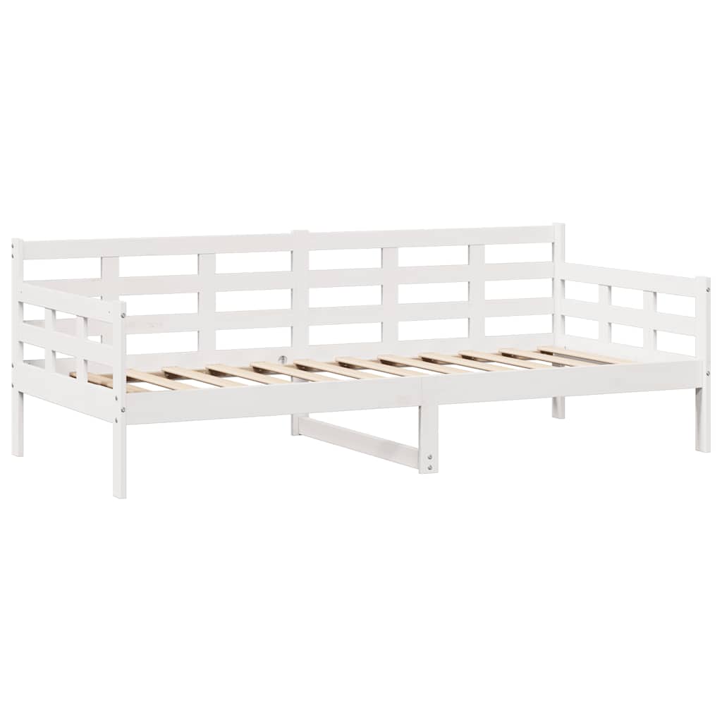 Slaapbank met lades 90x190 cm massief grenenhout wit is nu te koop bij PeponiXL, paradijselijk wonen!