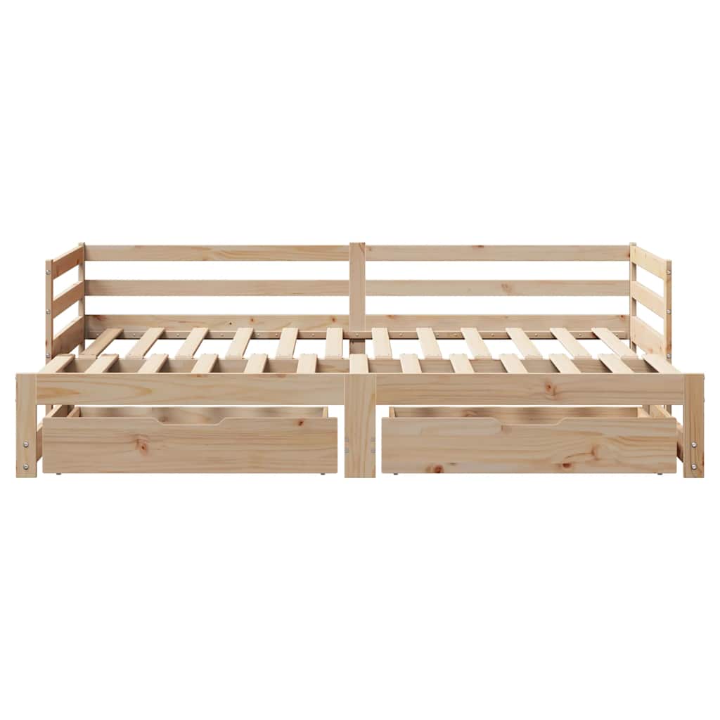 Slaapbank met lades 90x200 cm massief grenenhout is nu te koop bij PeponiXL, paradijselijk wonen!