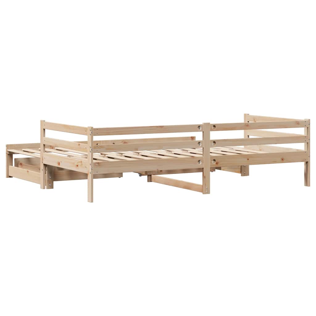 Slaapbank met lades 90x200 cm massief grenenhout is nu te koop bij PeponiXL, paradijselijk wonen!