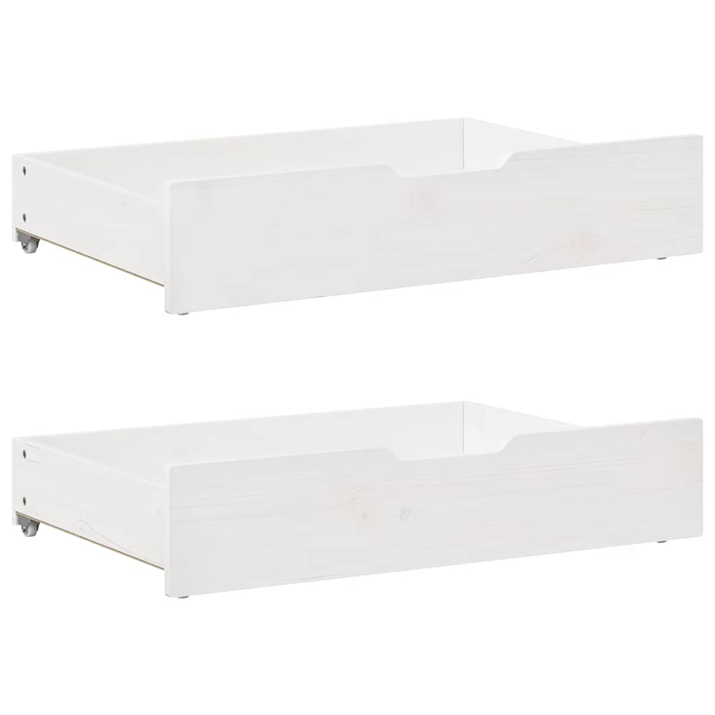 Slaapbank met onderschuifbed/lades zonder matras 80x200 cm wit is nu te koop bij PeponiXL, paradijselijk wonen!