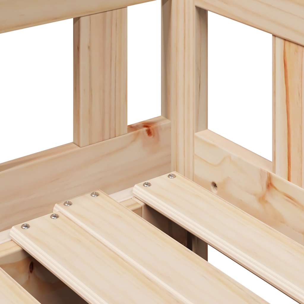 Slaapbank met onderschuifbed en lades zonder matras 90x200 cm is nu te koop bij PeponiXL, paradijselijk wonen!