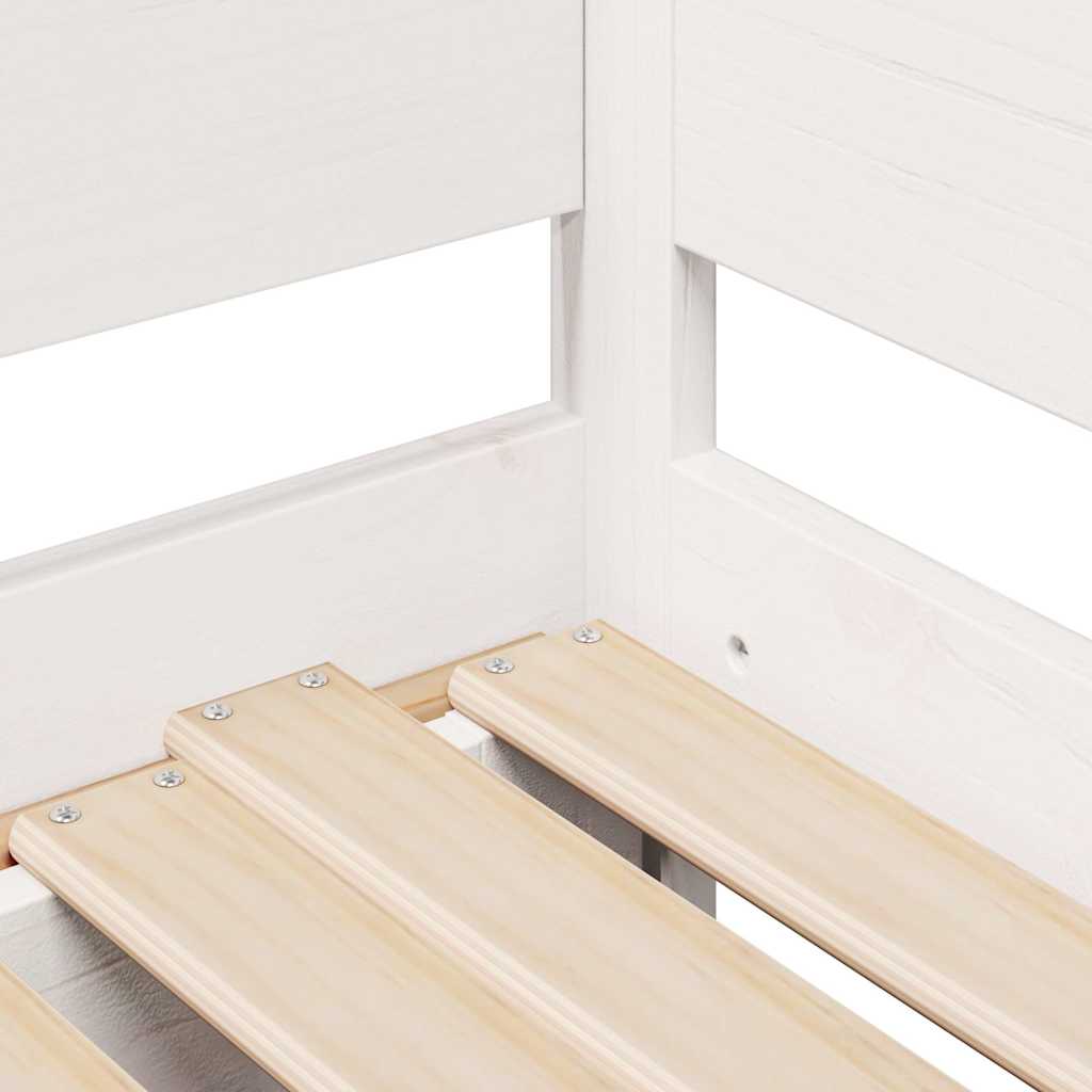 Slaapbank met onderschuifbed/lades zonder matras 90x200 cm wit is nu te koop bij PeponiXL, paradijselijk wonen!