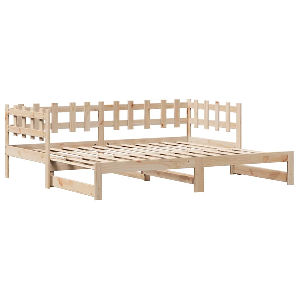 Slaapbank met onderschuifbed en lades zonder matras 80x200 cm is nu te koop bij PeponiXL, paradijselijk wonen!