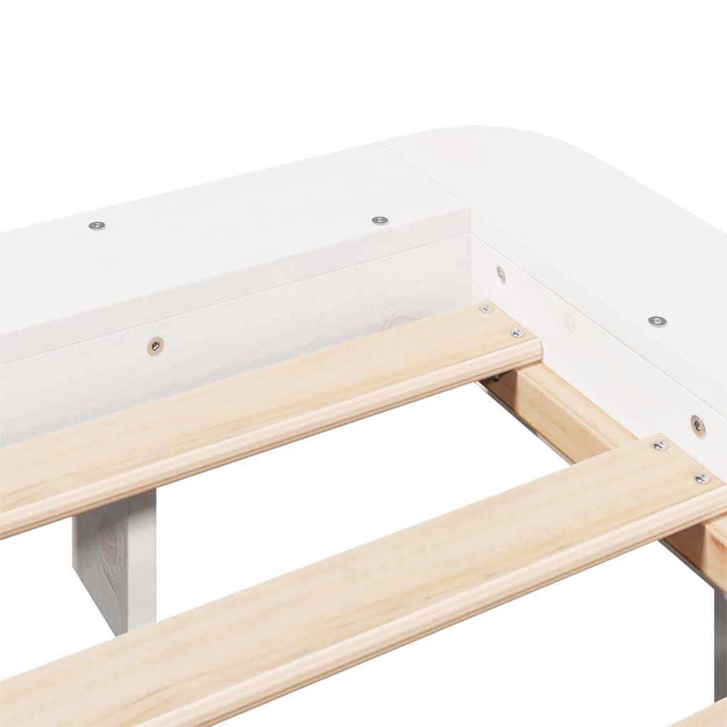 Bedframe zonder matras massief grenenhout wit 200x200 cm is nu te koop bij PeponiXL, paradijselijk wonen!