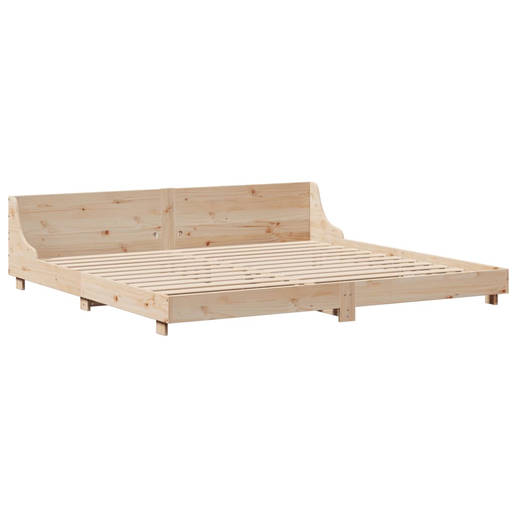 Bedframe zonder matras massief grenenhout 200x200 cm is nu te koop bij PeponiXL, paradijselijk wonen!