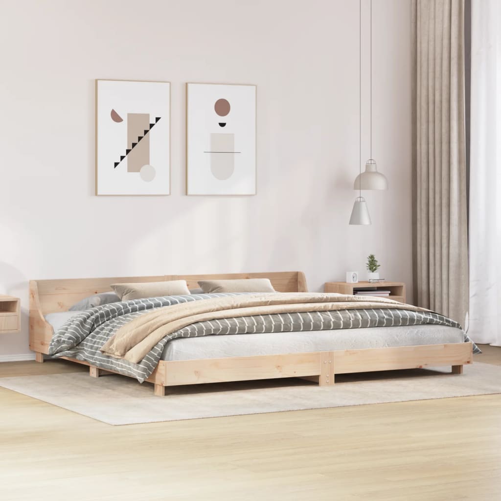 Bedframe zonder matras massief grenenhout 200x200 cm is nu te koop bij PeponiXL, paradijselijk wonen!