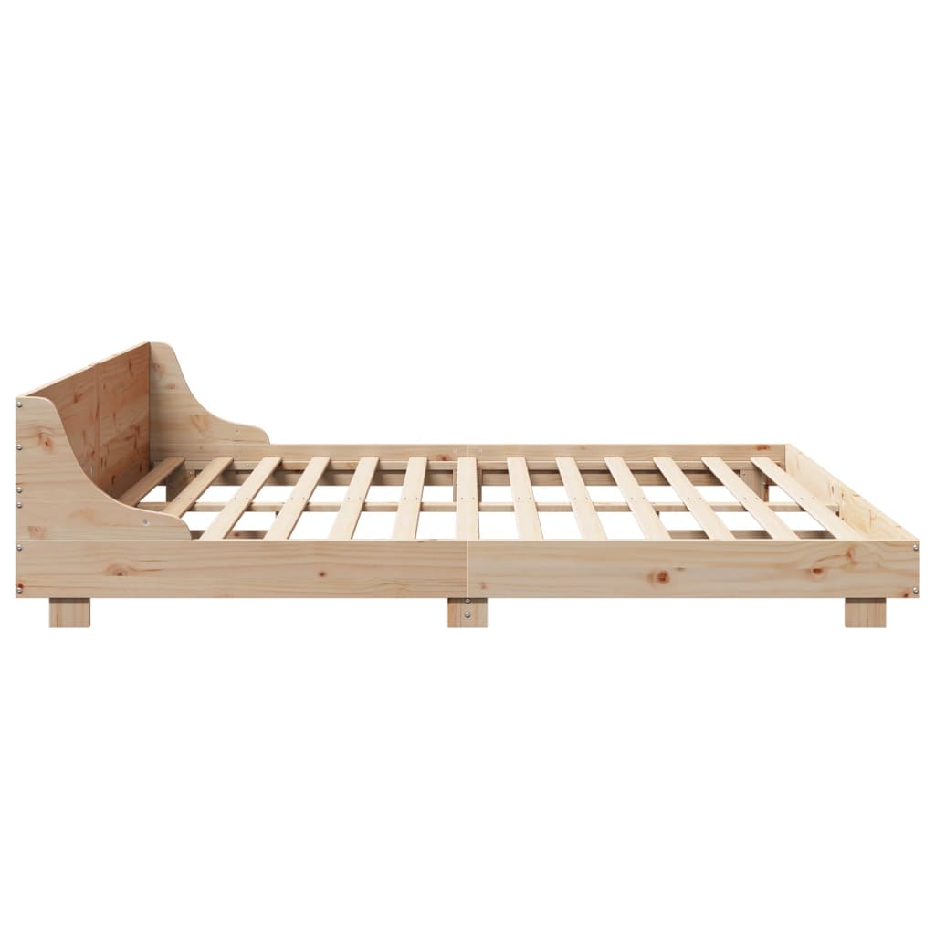 Bedframe zonder matras massief grenenhout 200x200 cm is nu te koop bij PeponiXL, paradijselijk wonen!