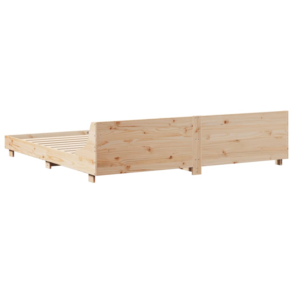 Bedframe zonder matras massief grenenhout 200x200 cm is nu te koop bij PeponiXL, paradijselijk wonen!