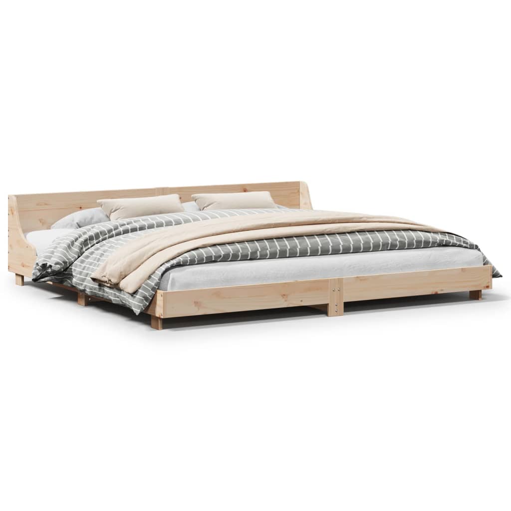 Bedframe zonder matras massief grenenhout 200x200 cm is nu te koop bij PeponiXL, paradijselijk wonen!