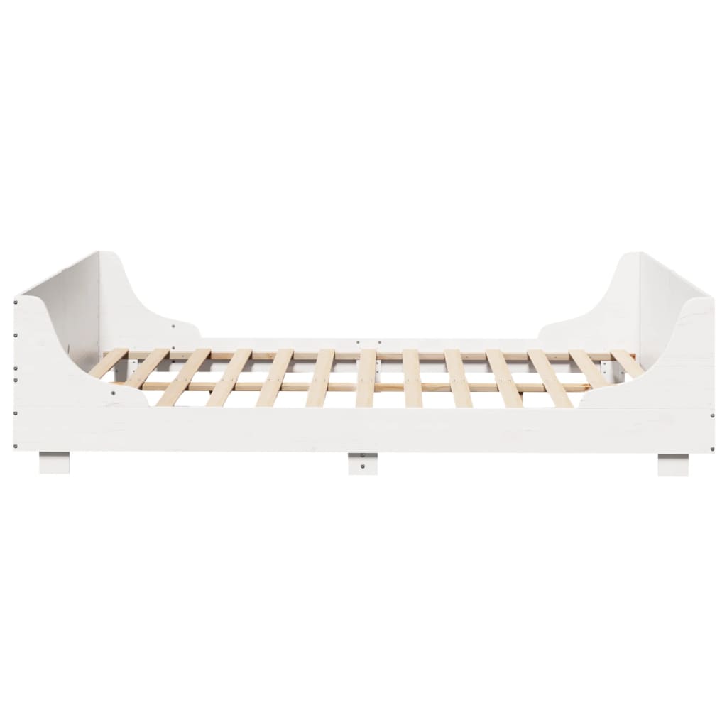 Bedframe zonder matras massief grenenhout wit 160x200 cm is nu te koop bij PeponiXL, paradijselijk wonen!